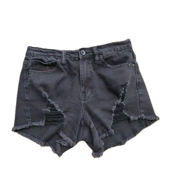 Kendall & Kylie Pants - Kendall + Kylie The Icon Short Black Cutoff Stretch Women's Size 3/26